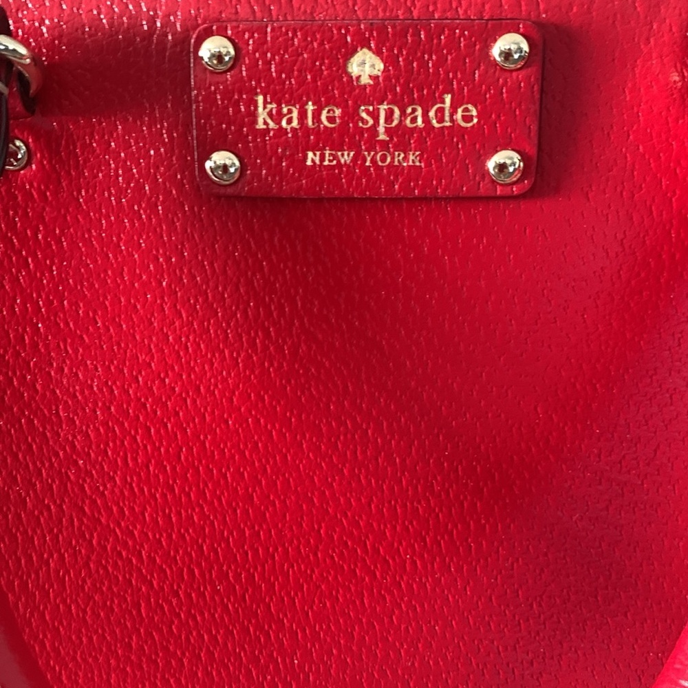 KATE SPADE Large Red Leather Tote Briefcase Shoulder Bag  Excellent condition - Picture 3 of 8